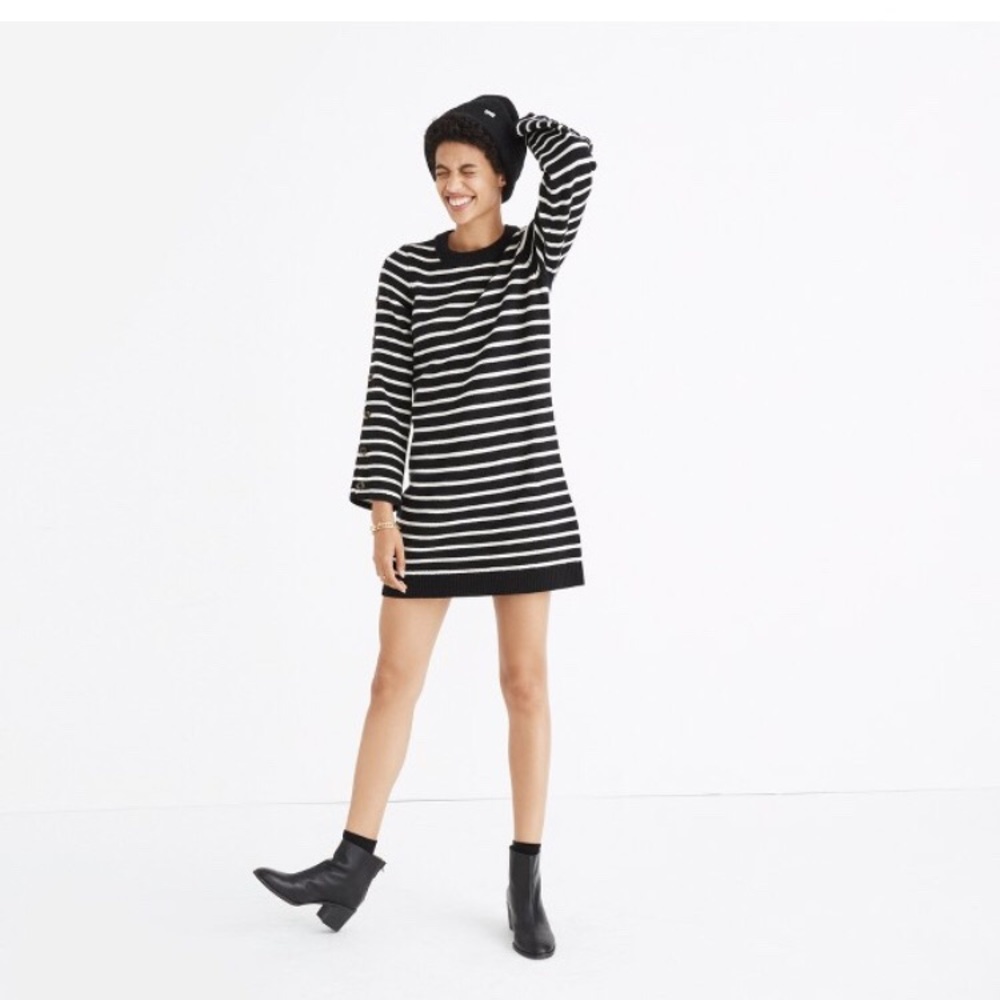 Madewell Button Sleeve Dress